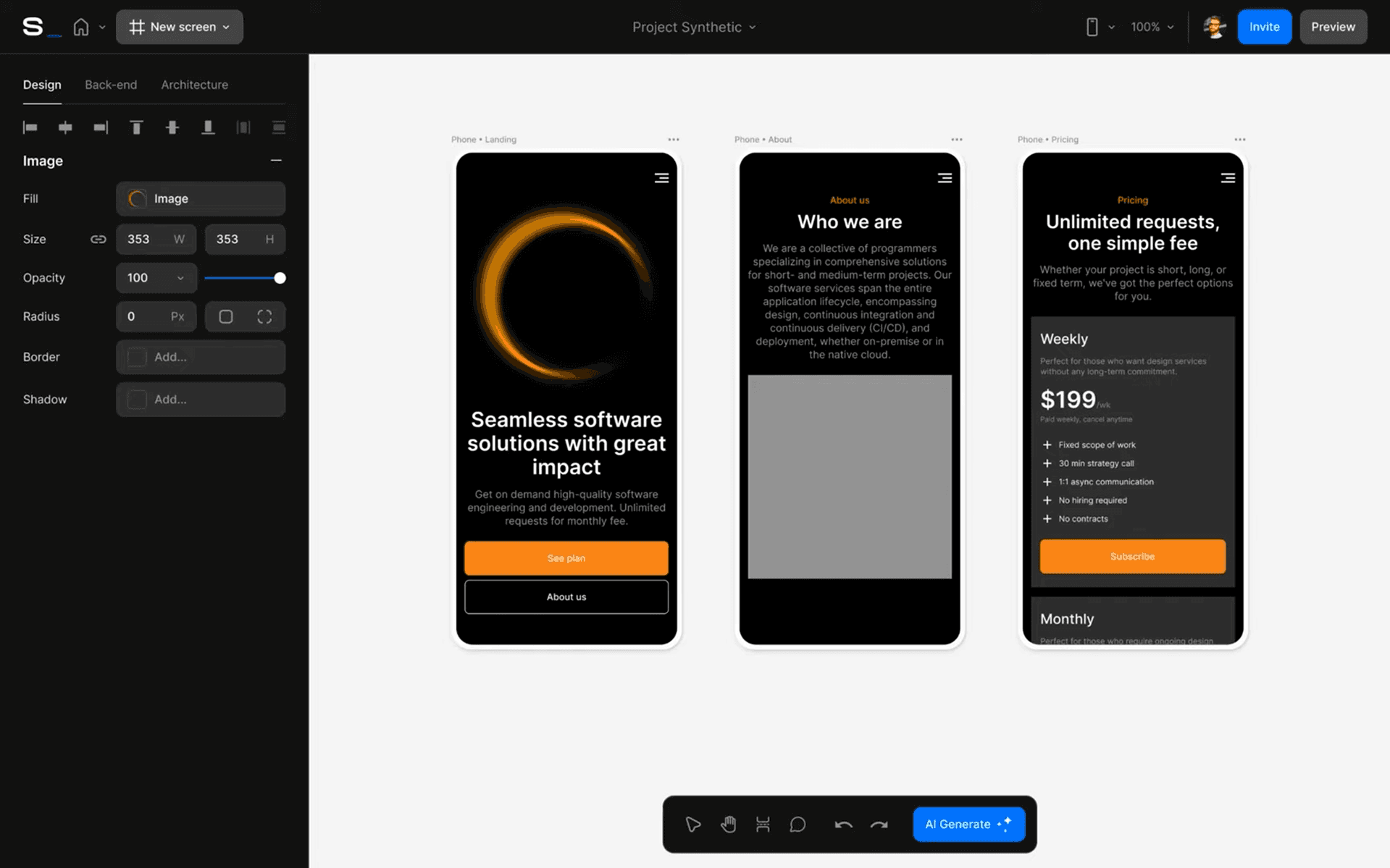 App screenshot with changed colors